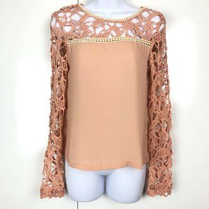 Lookbook Store Crochet Blouse Women's US 4 UK 8